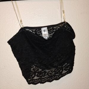 Chic Black Lace Camisole Top